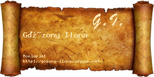 Gózony Ilona névjegykártya