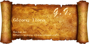 Gózony Ilona névjegykártya
